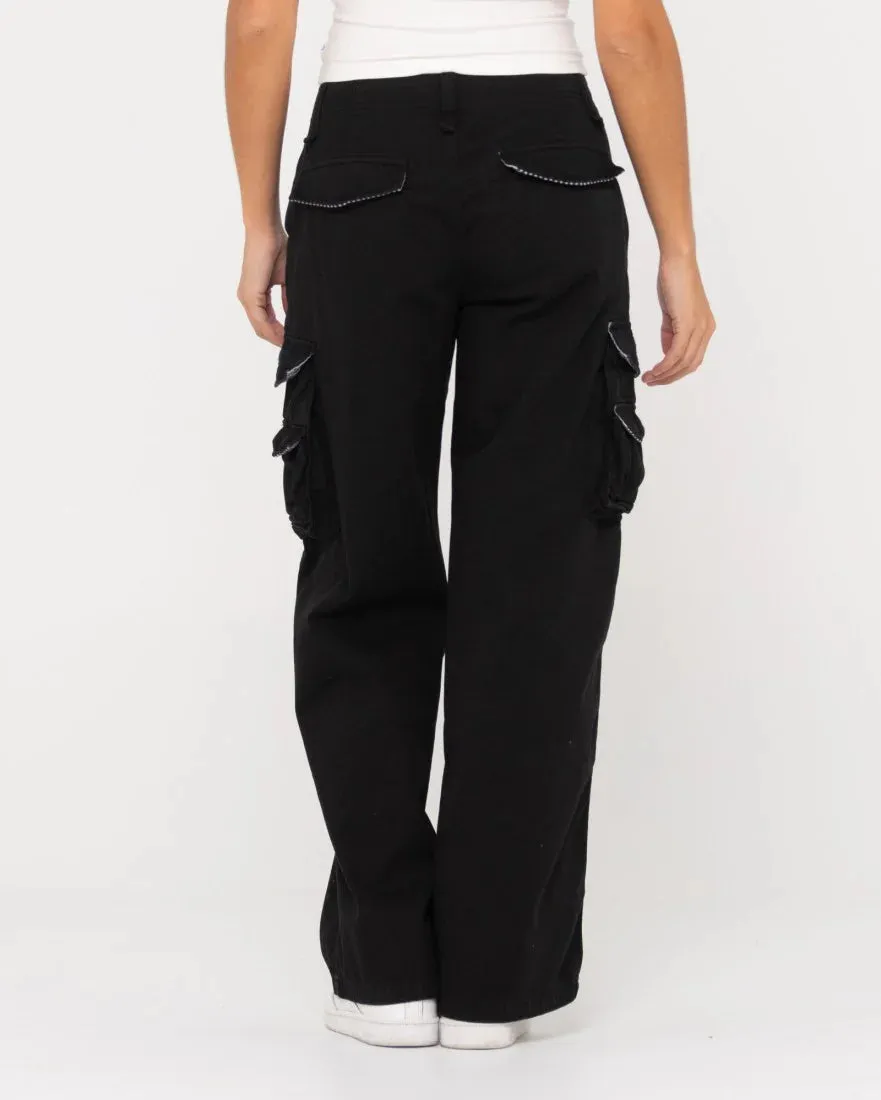 Rusty Tank Girl Low Rise Wide Fit Cargo Pant