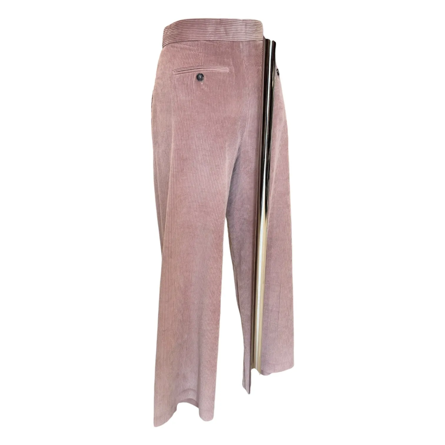 'S Max Mara Pink Cord Trousers - 10