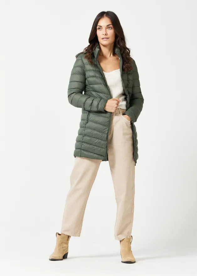 Sage Duck Down Puffer Coat