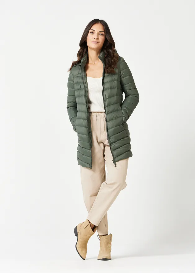 Sage Duck Down Puffer Coat