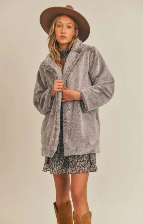 Sage the Label Strut It Out Fur Coat