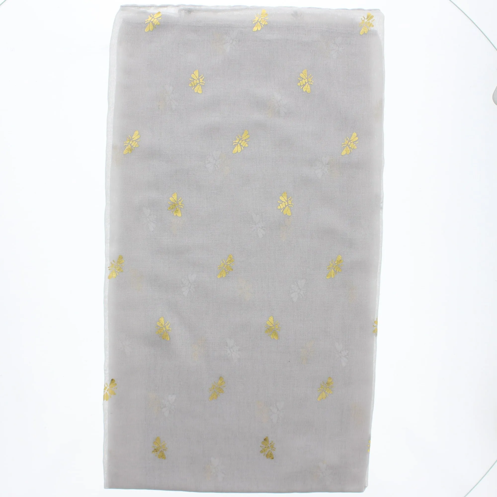 Scarf with Gold Foil Bees