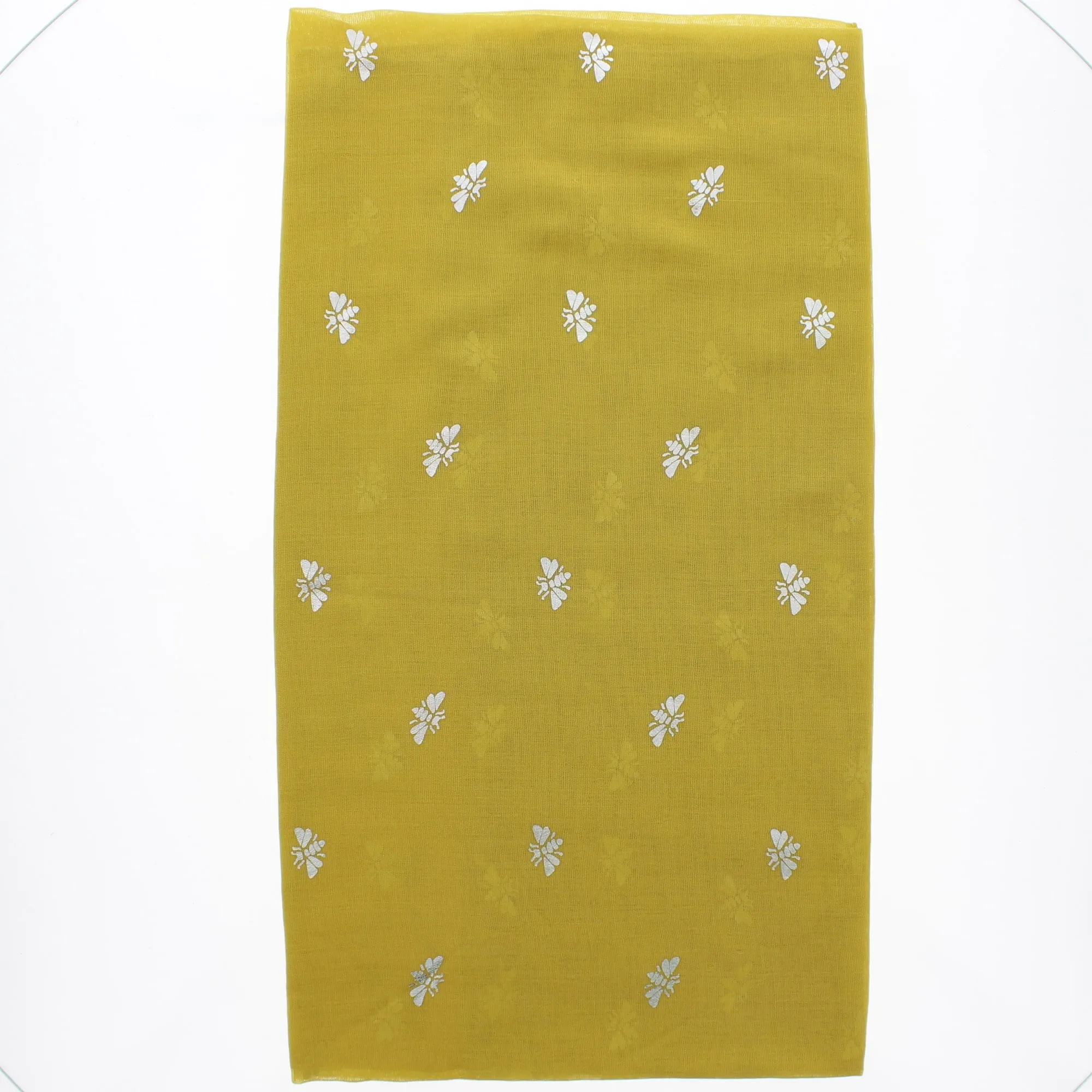 Scarf with Silver Foil Bees