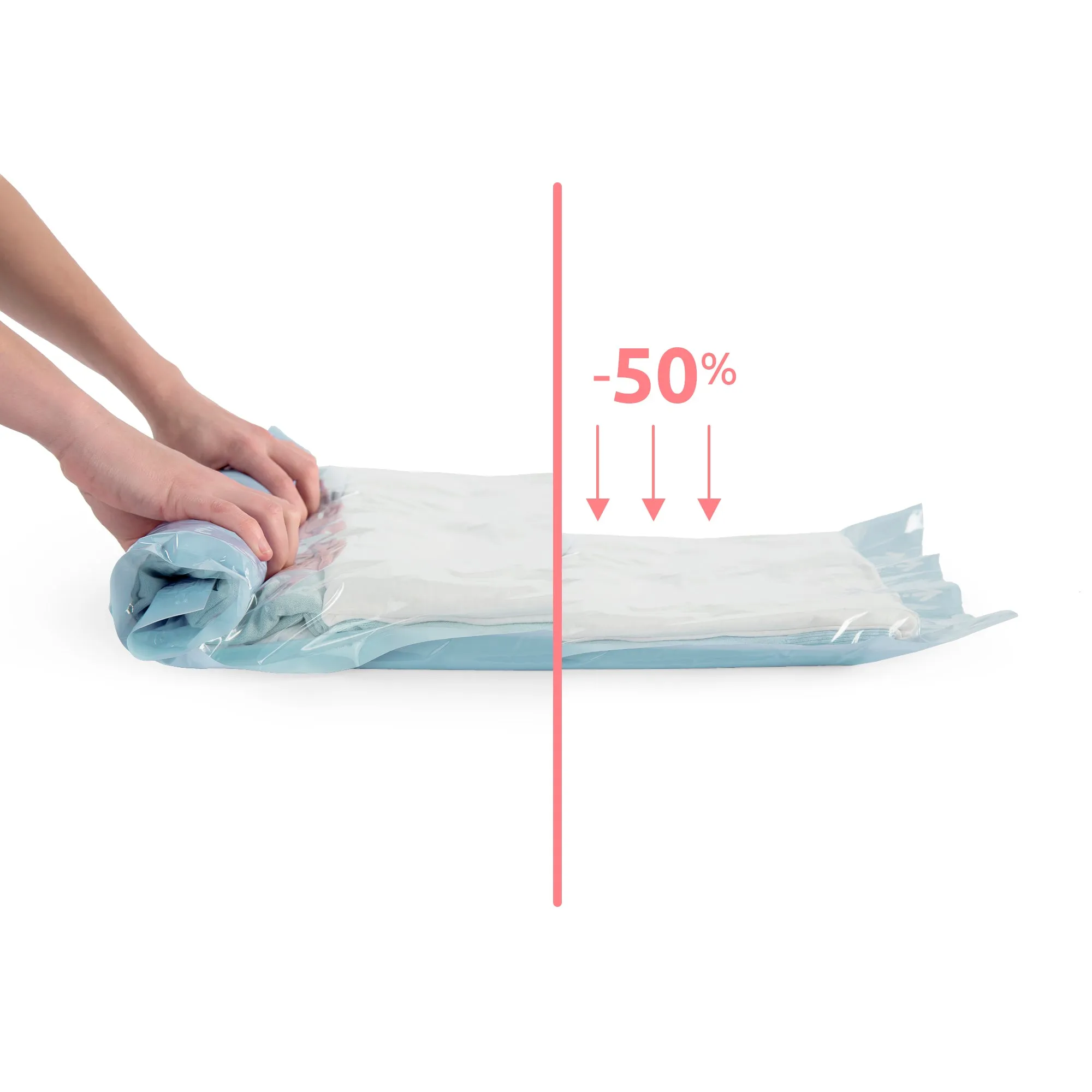 Set Of 2 Travel Roll Vacuum Bags - Small