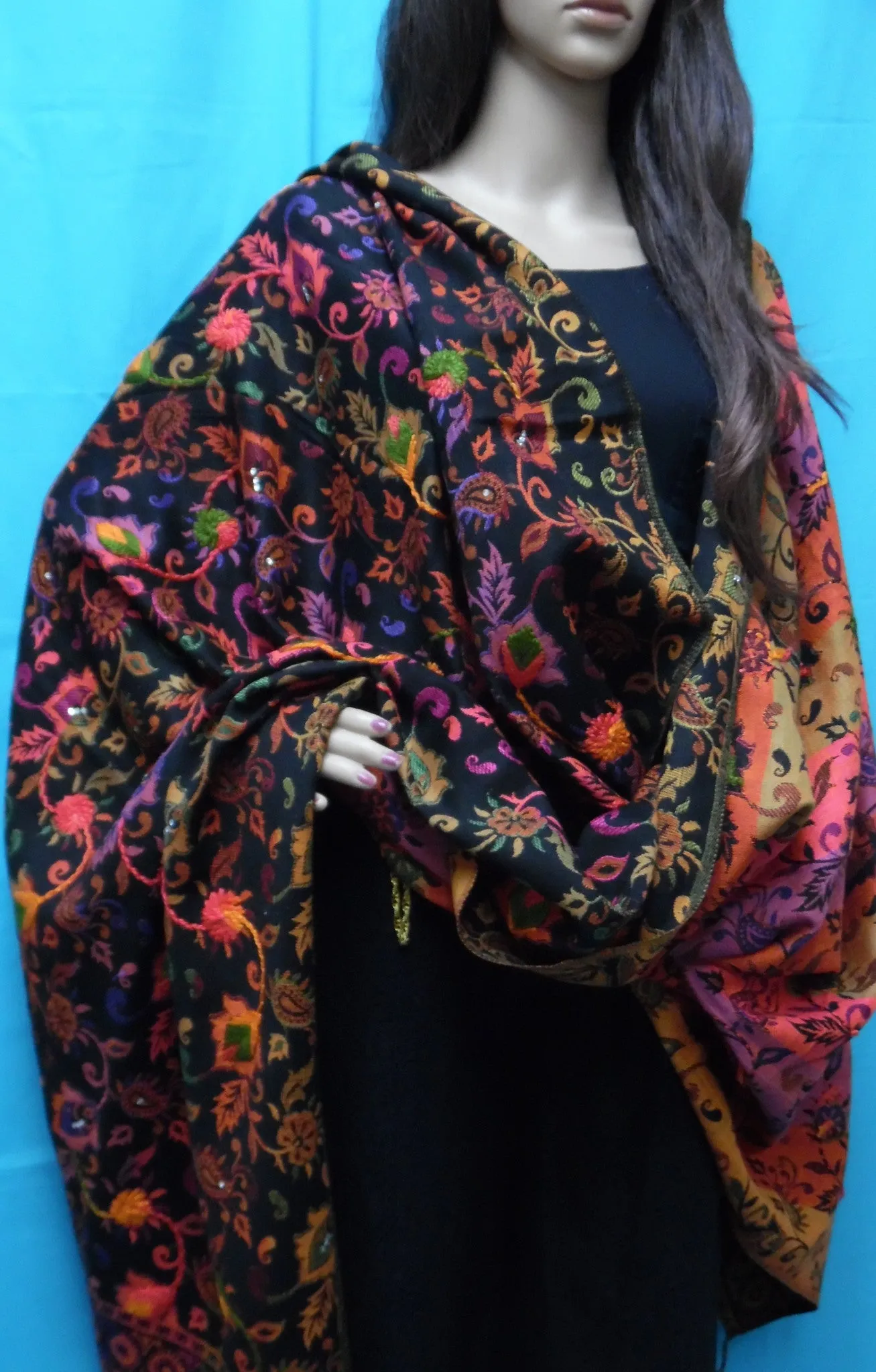 Shawl 5169 Pashmina Angora Kashmiri Wrap Shieno Sarees