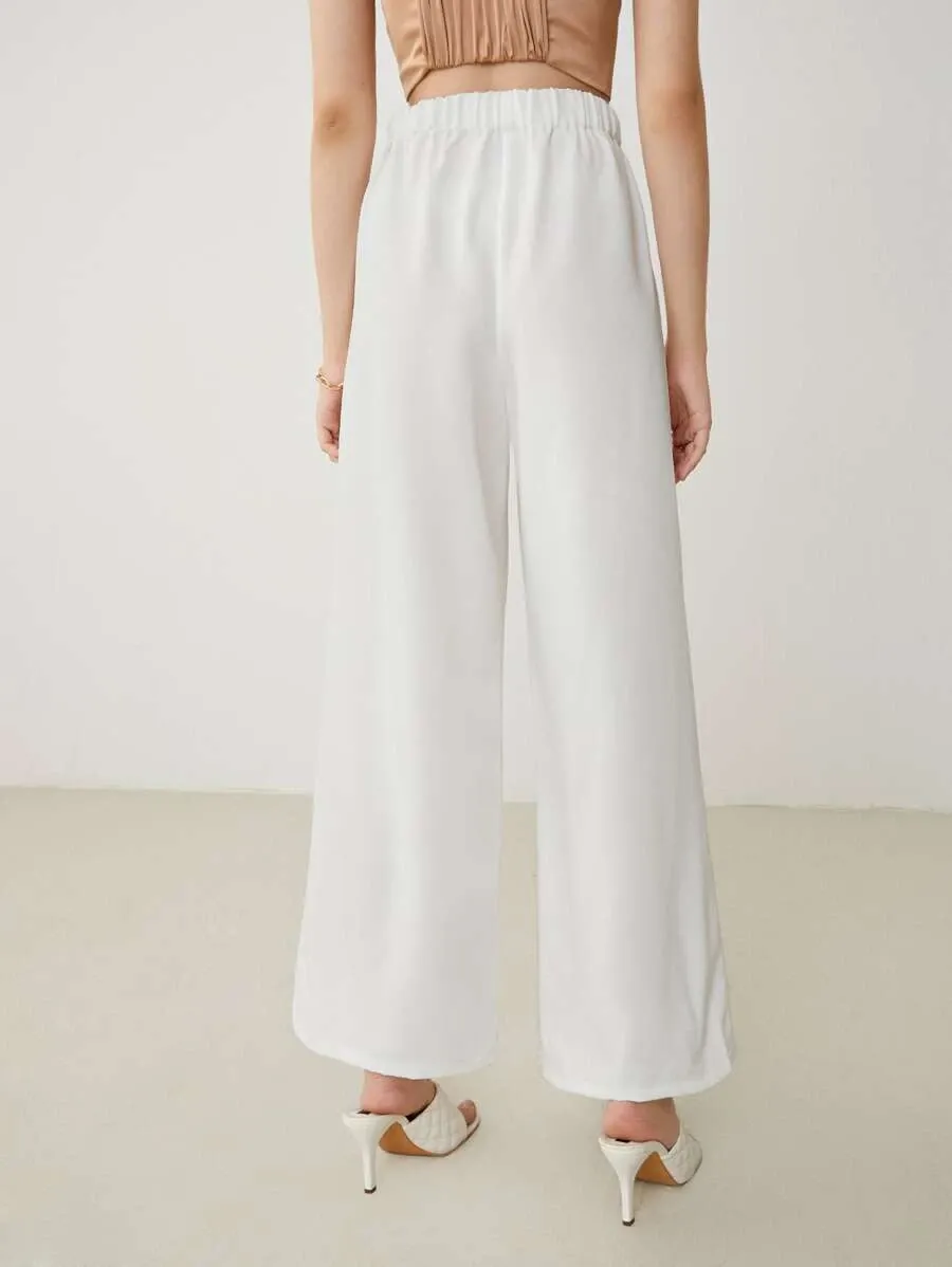 Slant Pocket Wide Leg Pants