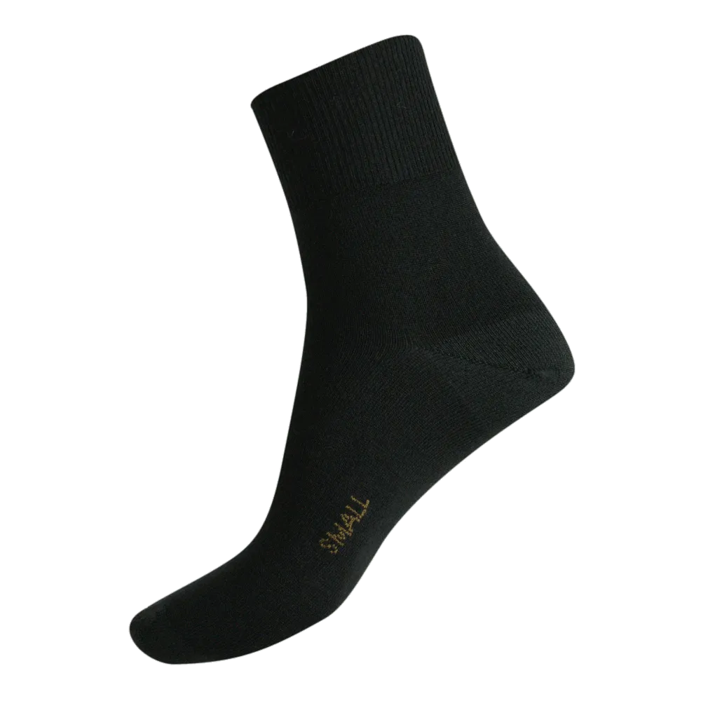 Soft Merino Short Leg Socks in Black - Aussie Made