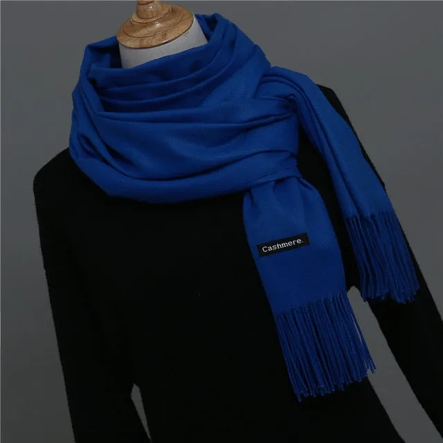 Solid Color Winter Cashmere Scarves