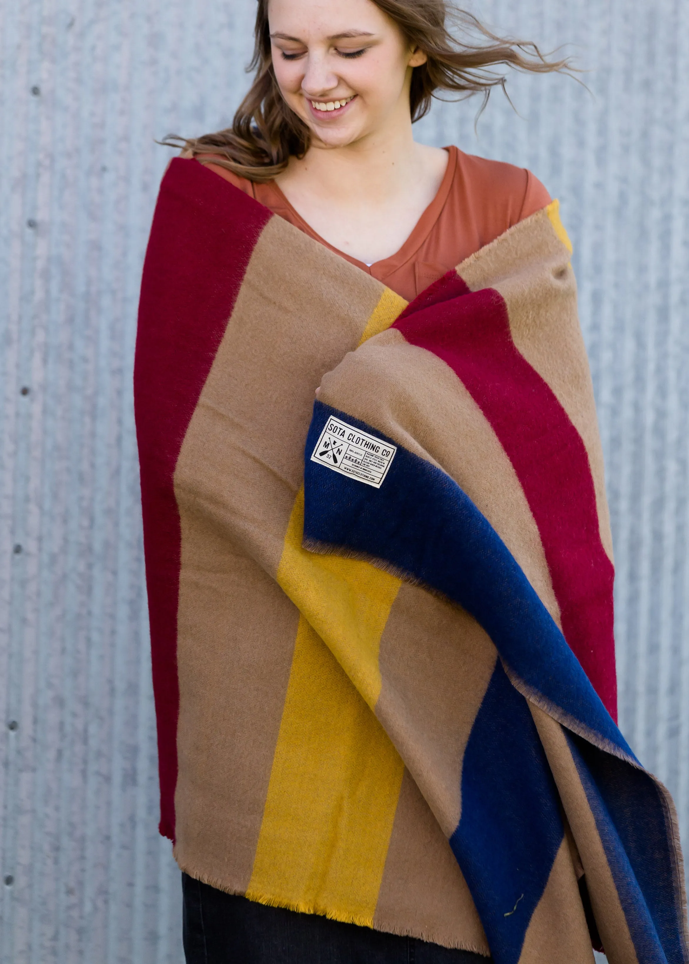 Sota' Neutral Autumn Blanket Scarf - FINAL SALE