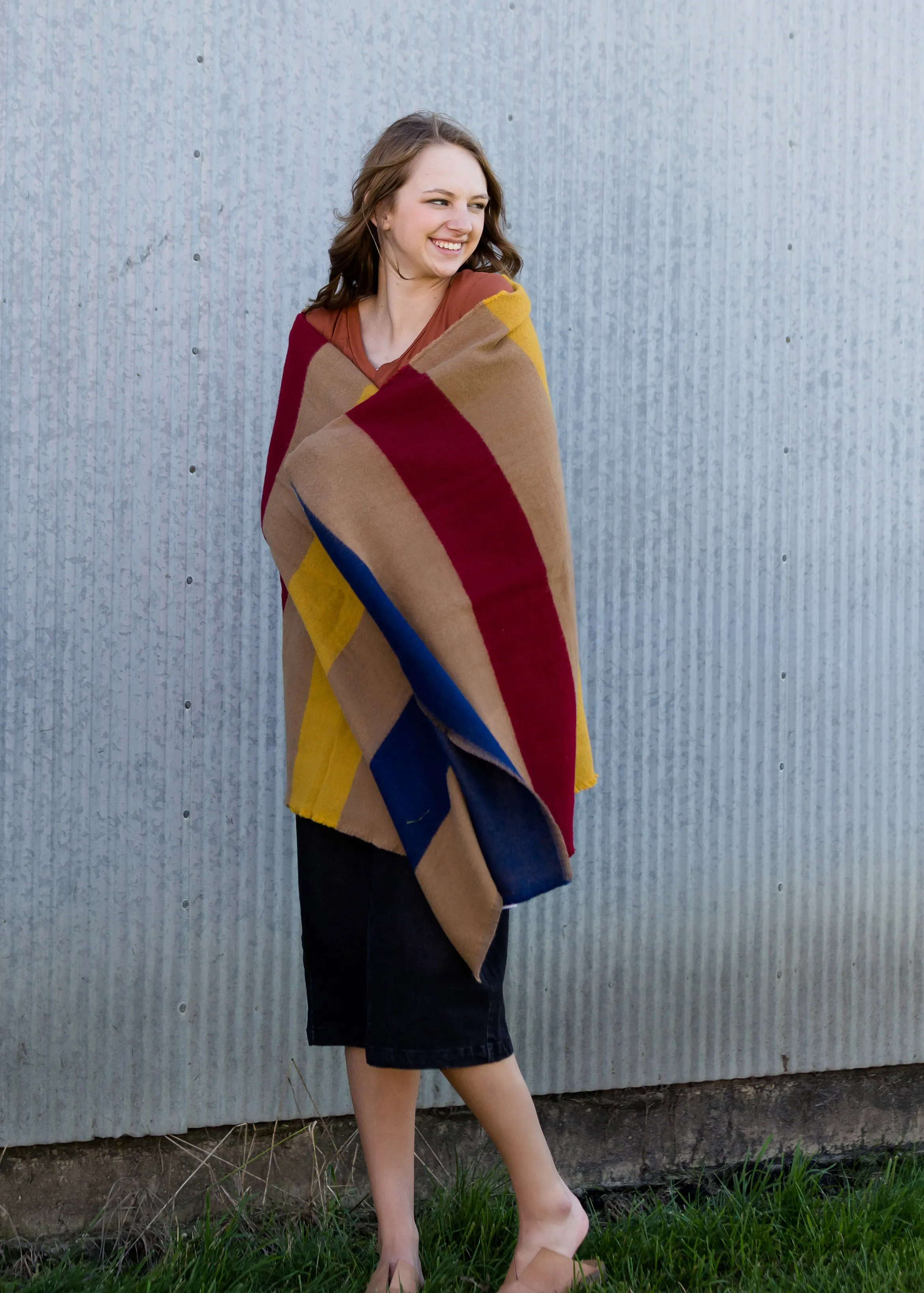 Sota' Neutral Autumn Blanket Scarf - FINAL SALE