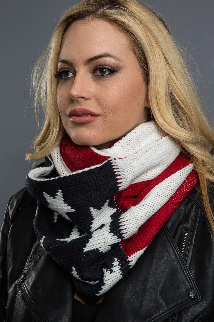 Stars and Stripes Reversible Infinity Scarf