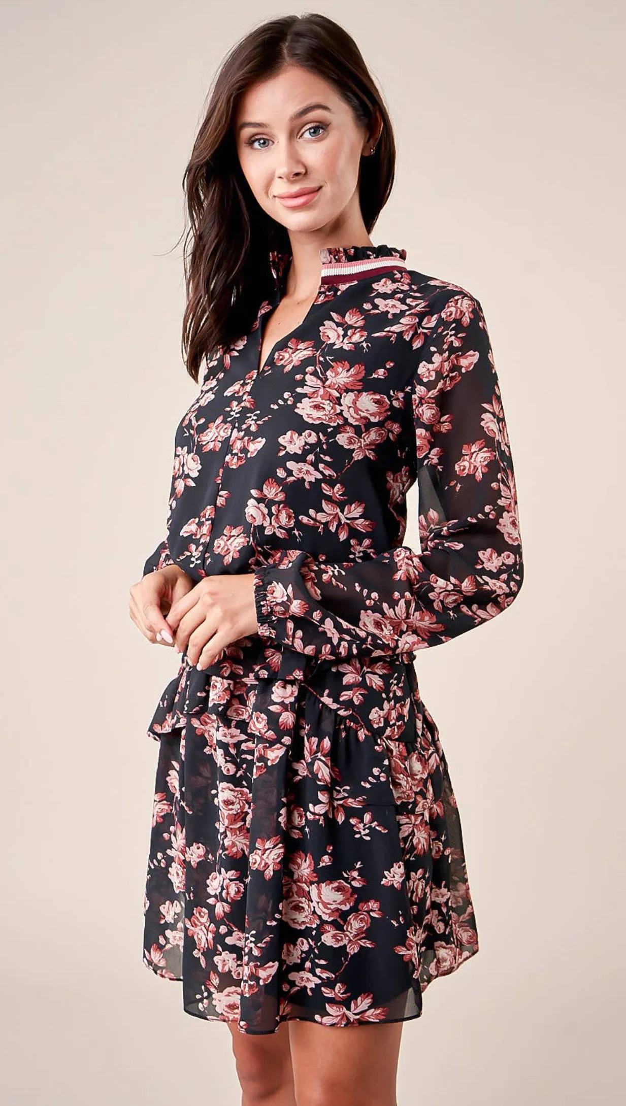 Sugar Lips Songbird Floral Flounce Dress