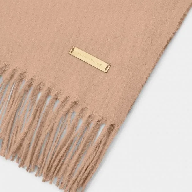 Tan Plain Blanket Scarf KLS522