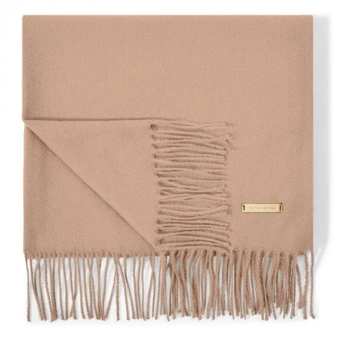 Tan Plain Blanket Scarf KLS522