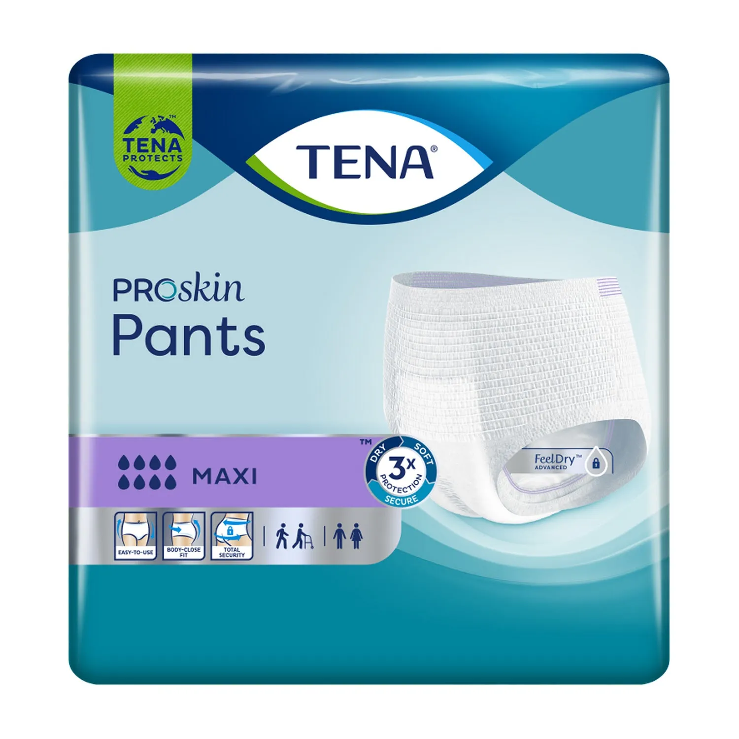 TENA Pants Maxi ProSkin Large - Comfortabele, Ademende Incontinentiebroekjes met Hoge Absorptie