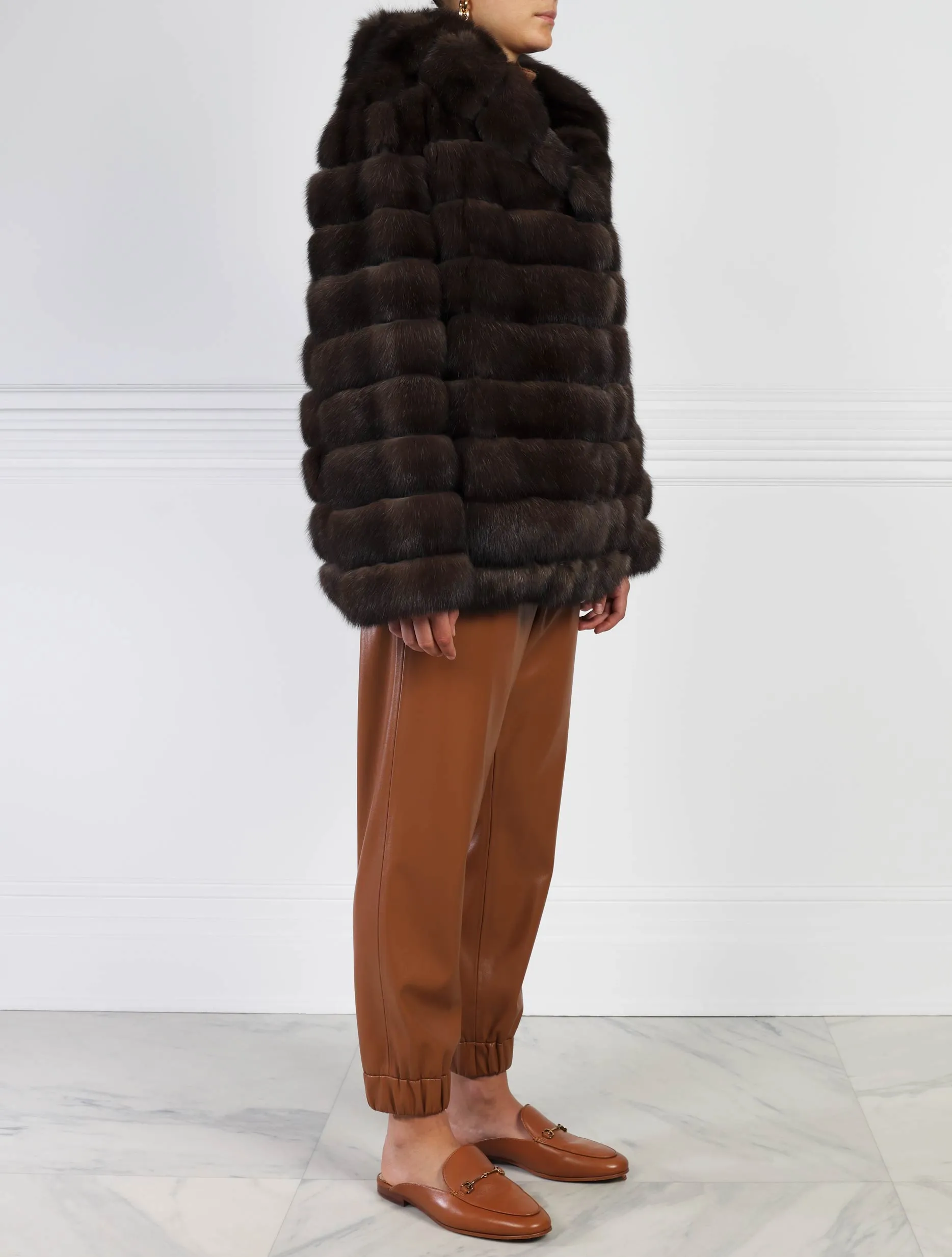 The Nadine Hooded Sable Fur Coat