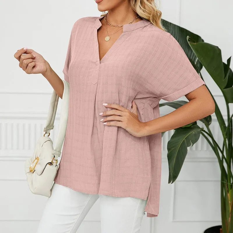 Thin V-neck Casual Shirt