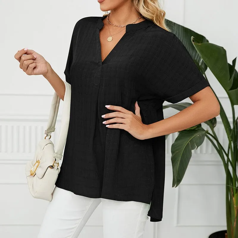 Thin V-neck Casual Shirt