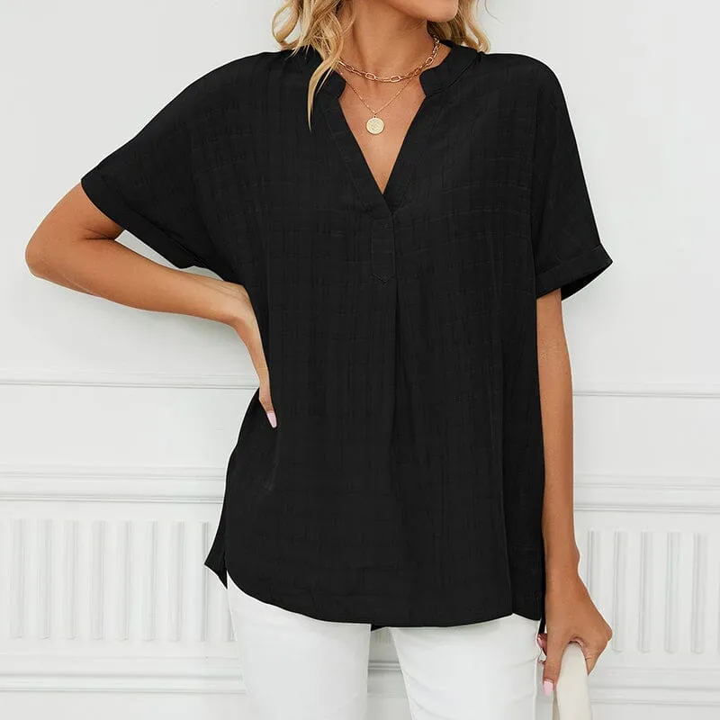 Thin V-neck Casual Shirt