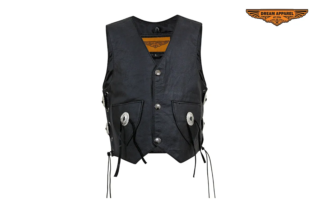 Toddler Kids Vest With Side Laces & Concho