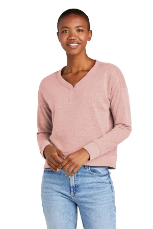 Tracey Perfect Tri Fleece V-neck Sweatshirt - Blush Frost