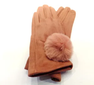 Vintage Rose Faux Suede Glove For Women