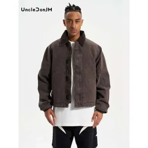 Vintage Shacket Jacket Men Streetwear Retro Jackets - Detroit Jacket