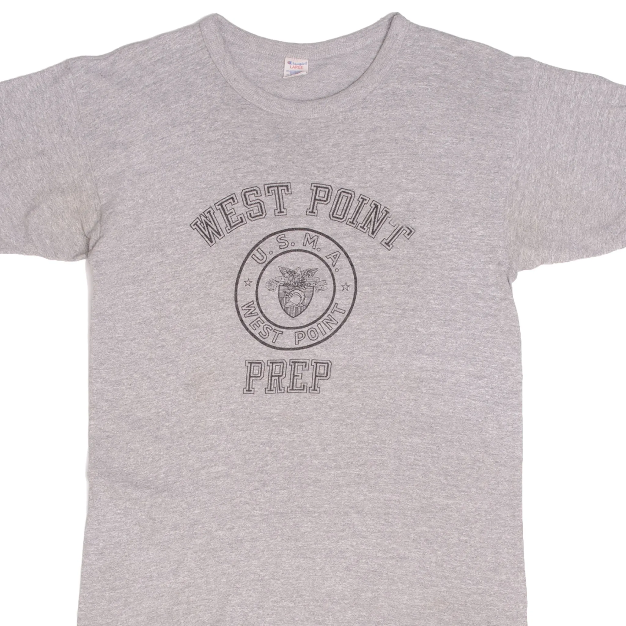 VINTAGE USMA WEST POINT PREP CHAMPION TEE SHIRT 1980S SIZE MEDIUM MADE IN USA