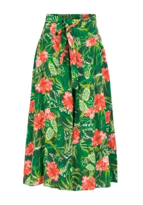 Wijdvallende groene broek | Blutsgeschwister flotte culottes jungle heat