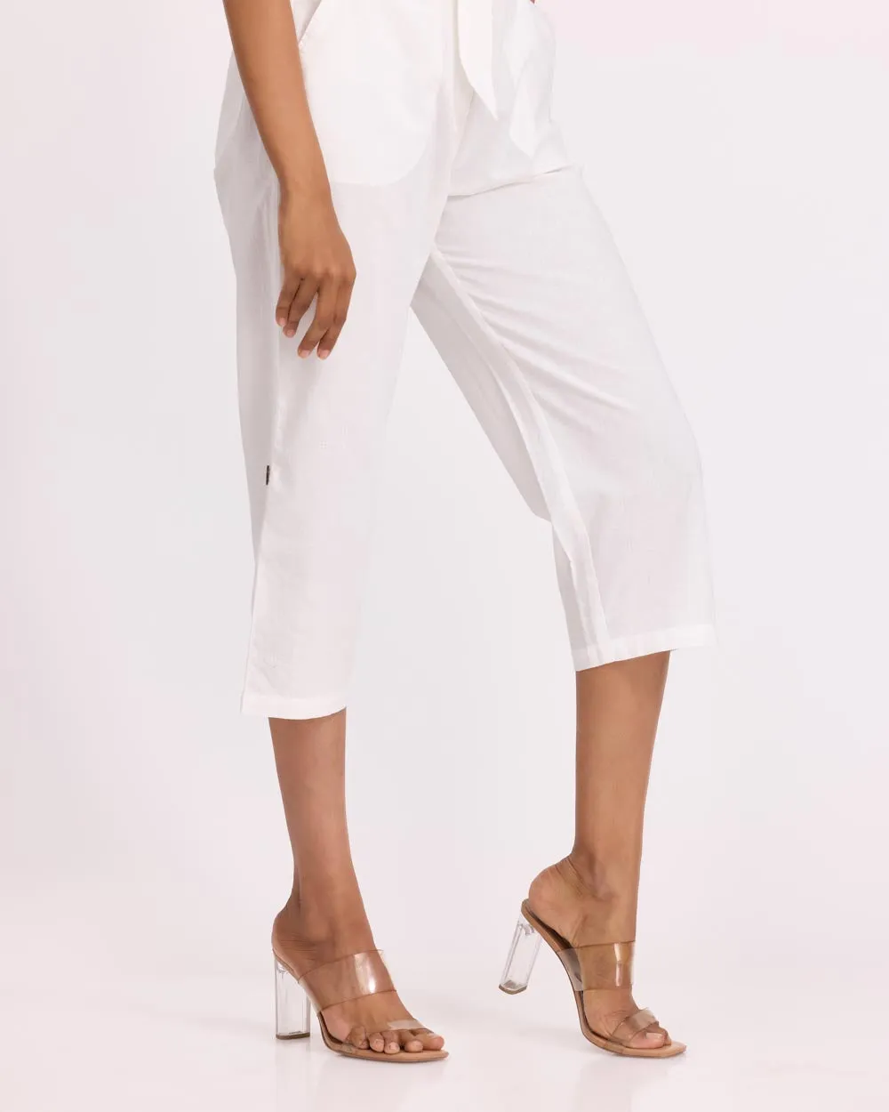 Women Culottes Pants - White