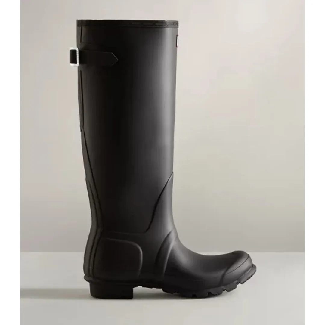 Women's Original Tall Back Adjustable Wellington Boots - Black by Hunter