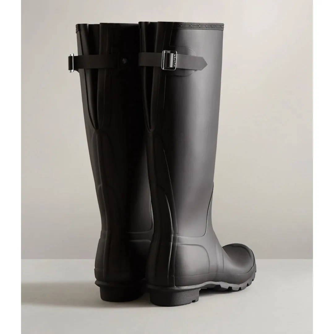 Women's Original Tall Back Adjustable Wellington Boots - Black by Hunter