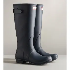 Women's Original Tall Back Adjustable Wellington Boots - Navy by Hunter